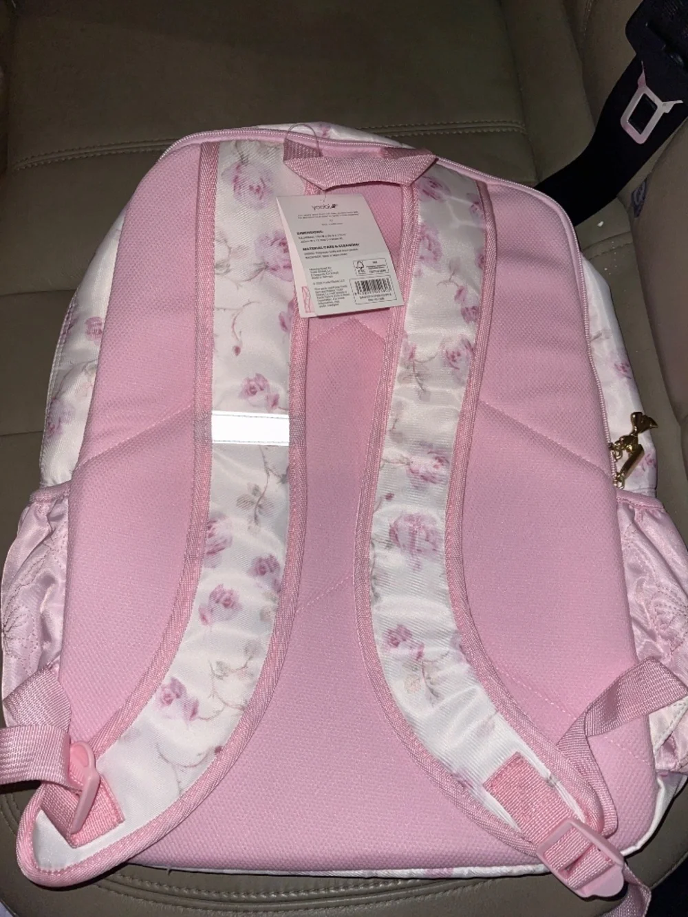 LoveShackFancy & Yoobi Collaboration Pink Ribbon Rosa Backpack NWT
